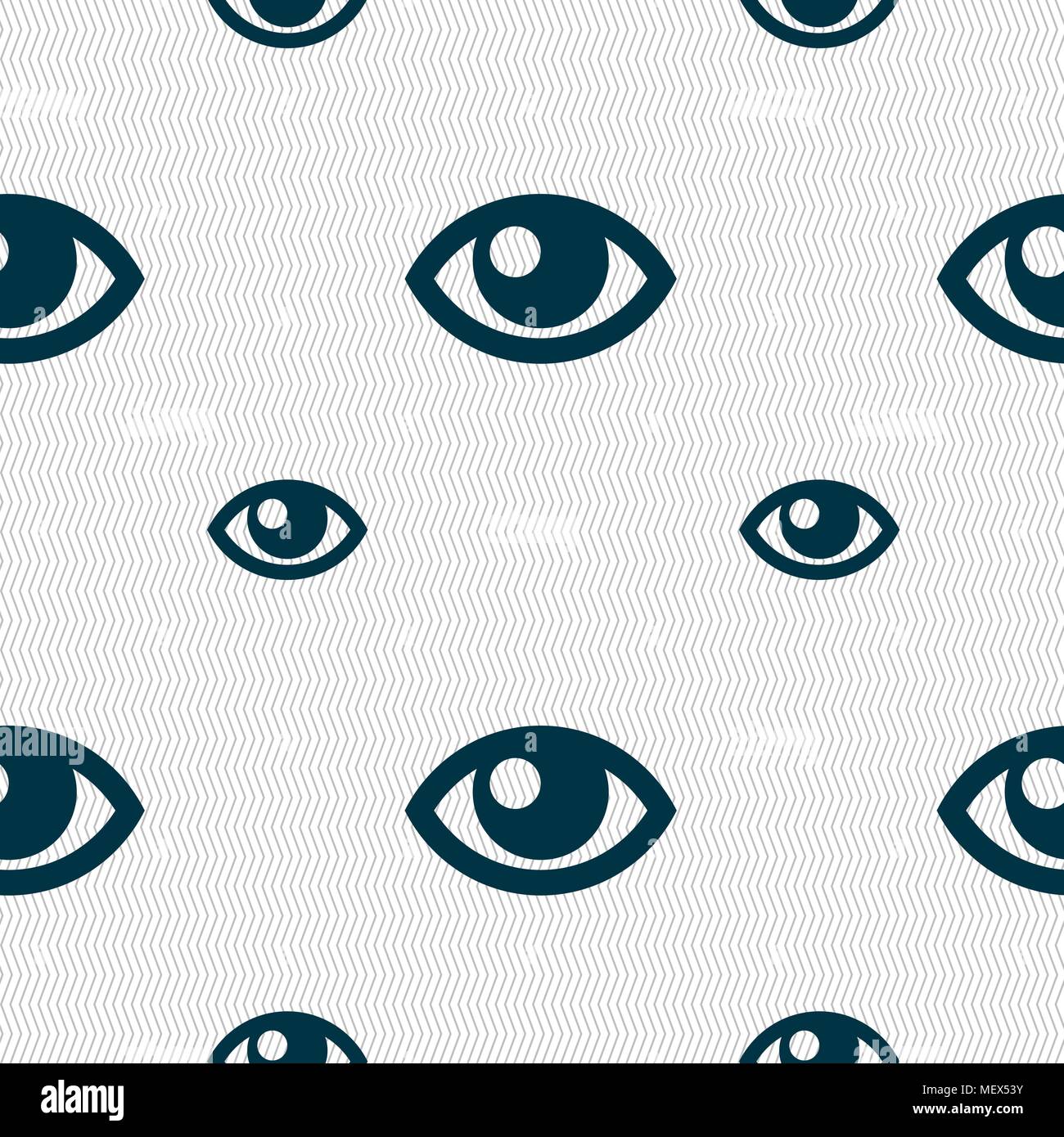 Eye sign. Seamless pattern with geometric texture. Vector illustration Stock Vector