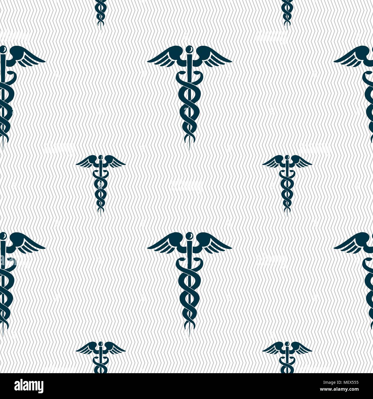 medicine sign. Seamless pattern with geometric texture. Vector illustration Stock Vector