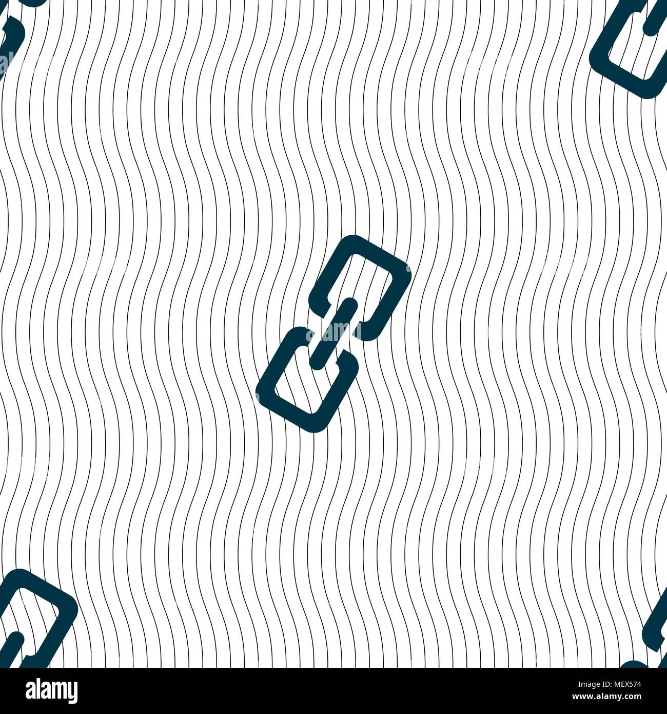 link icon sign. Seamless pattern with geometric texture. Vector illustration Stock Vector