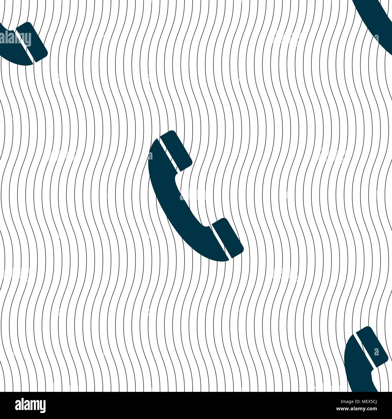 Call icon sign. Seamless pattern with geometric texture. Vector ...