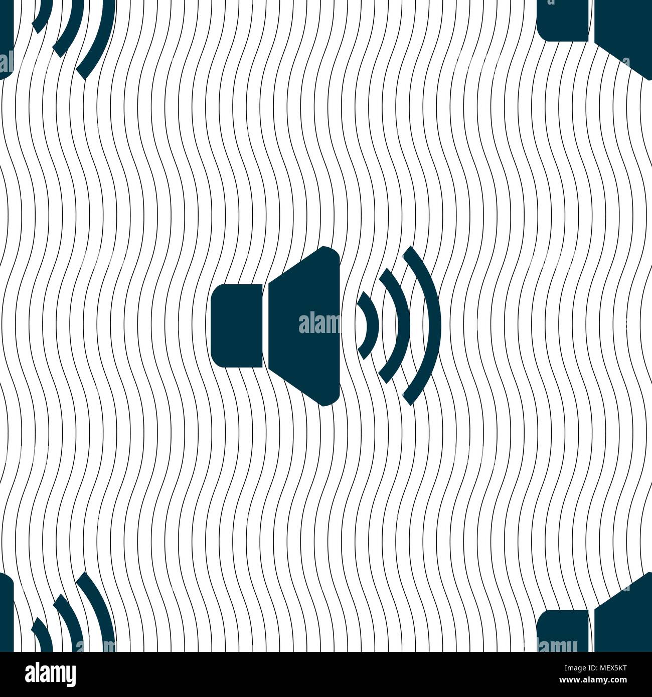 Speaker volume icon sign. Seamless pattern with geometric texture. Vector illustration Stock Vector