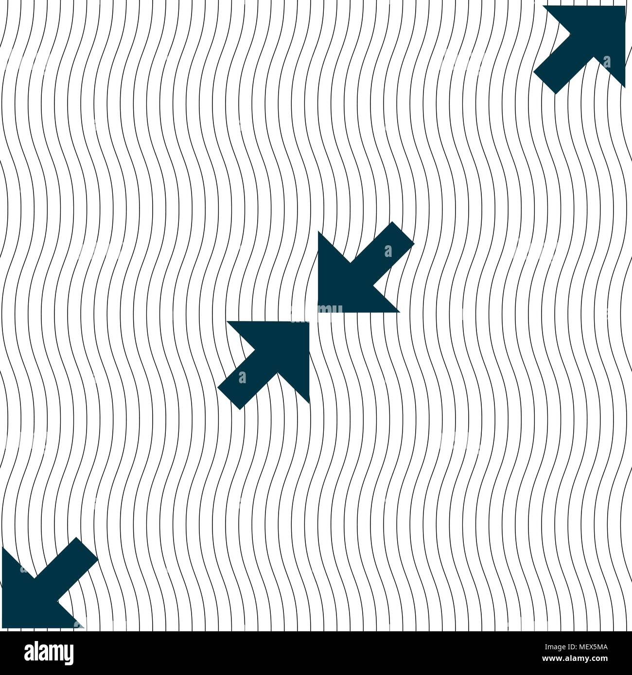 Exit full screen icon sign. Seamless pattern with geometric texture. Vector illustration Stock Vector