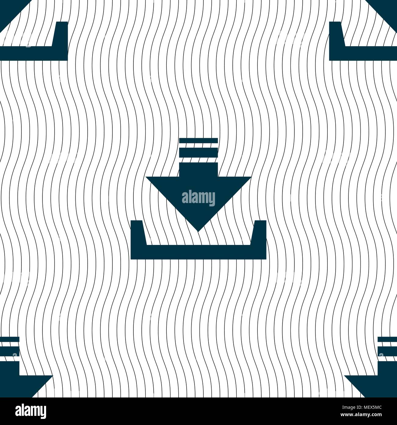 Restore icon sign. Seamless pattern with geometric texture. Vector illustration Stock Vector