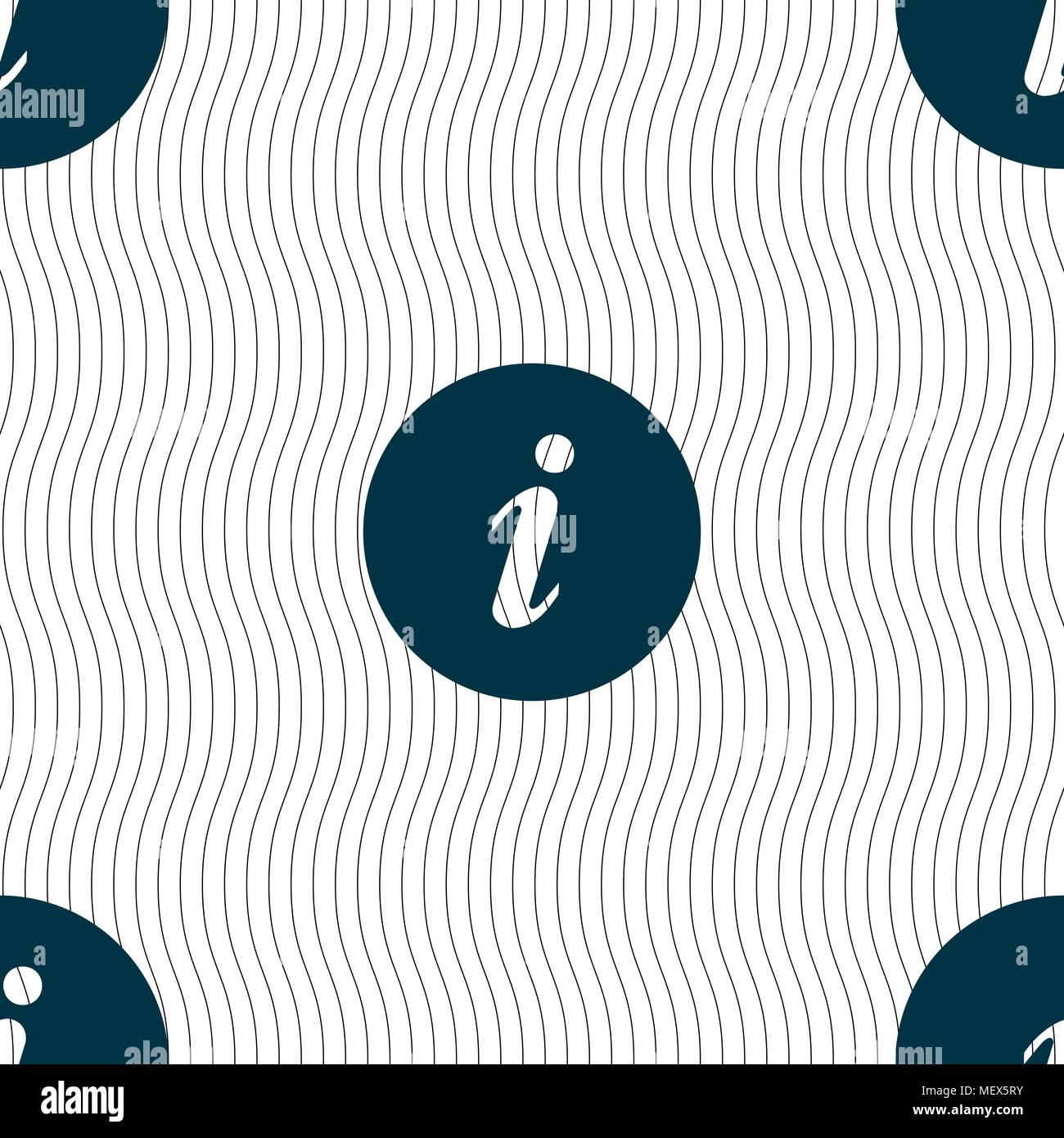 info icon sign. Seamless pattern with geometric texture. Vector illustration Stock Vector