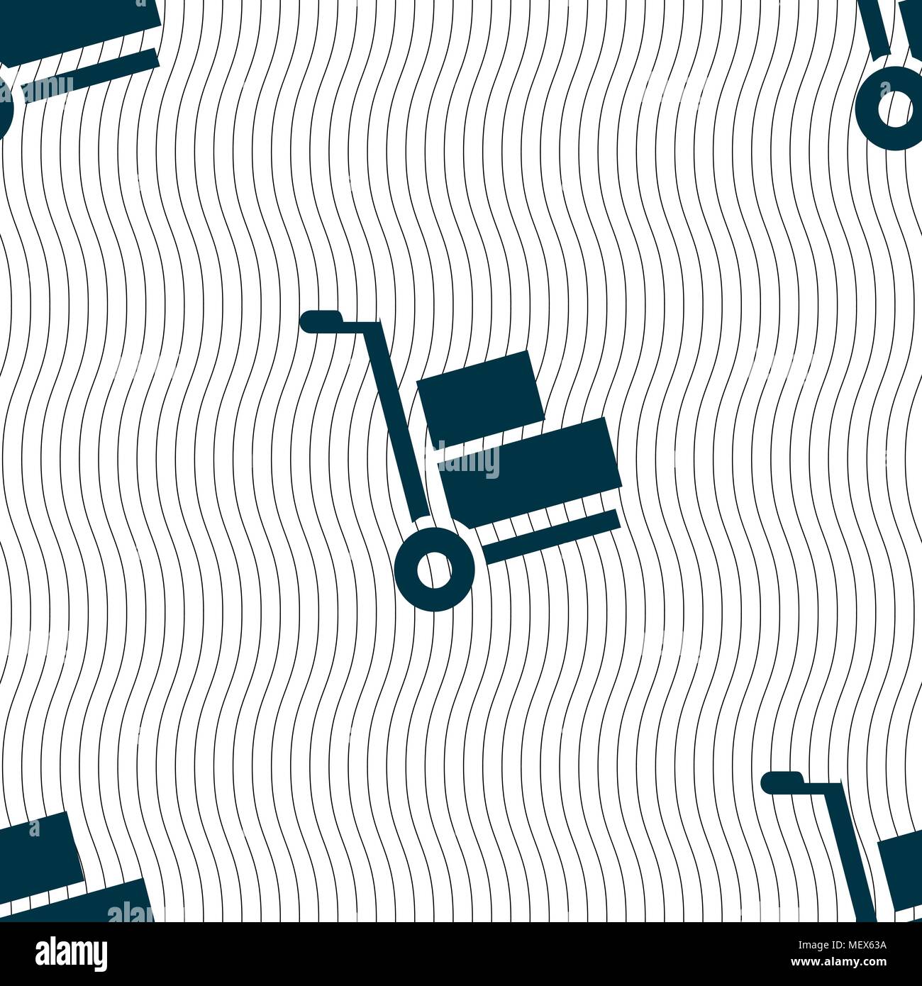 Loader icon sign. Seamless pattern with geometric texture. Vector illustration Stock Vector