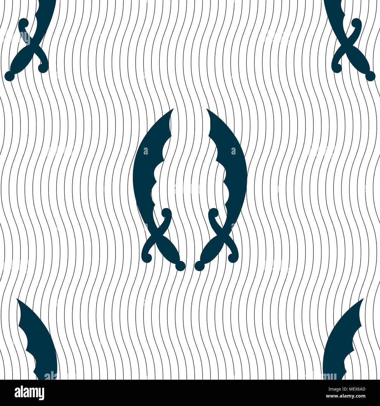 Saber sign. Seamless pattern with geometric texture. Vector illustration Stock Vector