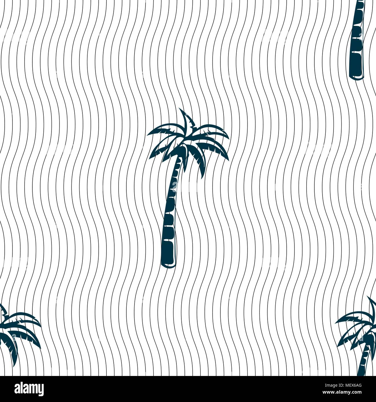 Palm sign. Seamless pattern with geometric texture. Vector illustration Stock Vector