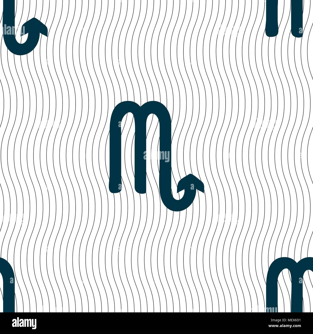 Scorpio sign. Seamless pattern with geometric texture. Vector illustration Stock Vector