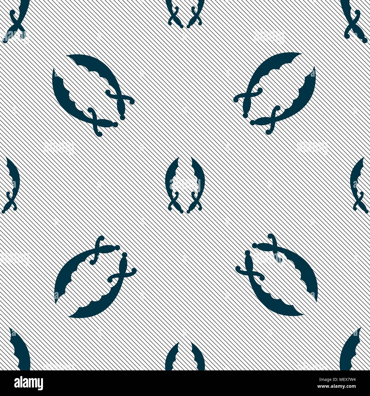 Saber sign. Seamless pattern with geometric texture. Vector illustration Stock Vector