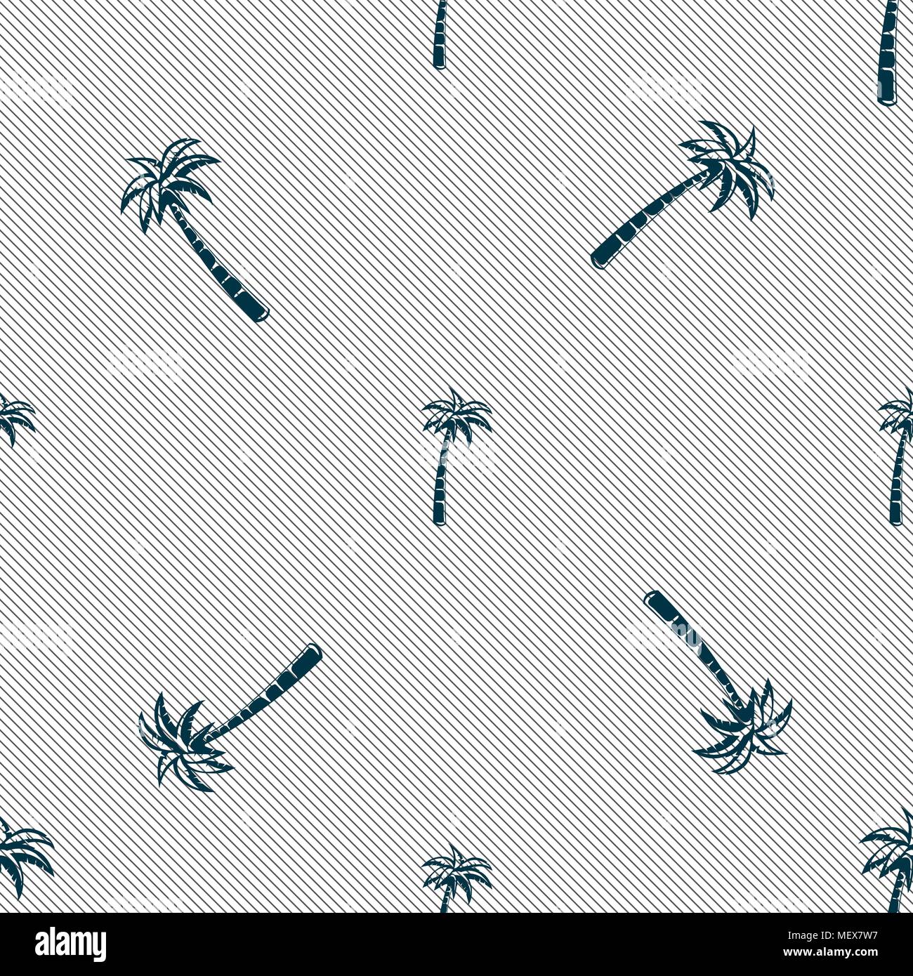 Palm sign. Seamless pattern with geometric texture. Vector illustration Stock Vector