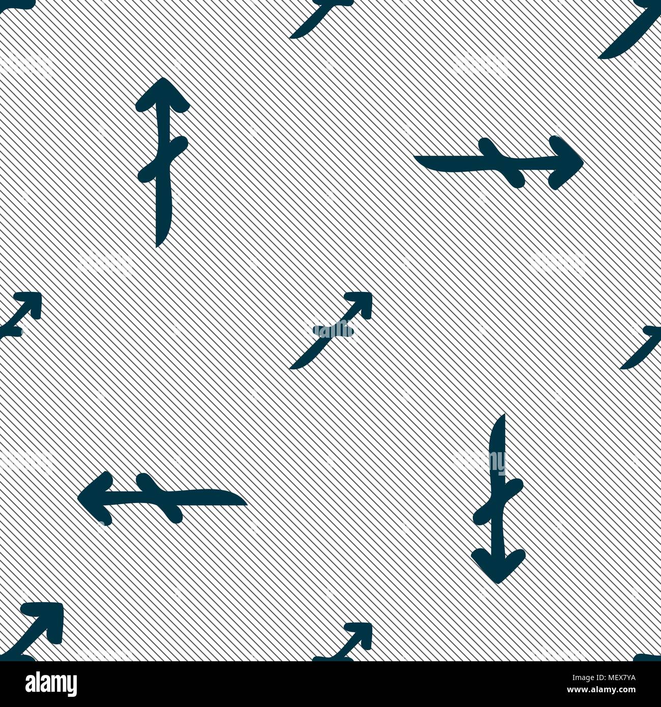 Sagittarius sign. Seamless pattern with geometric texture. Vector illustration Stock Vector