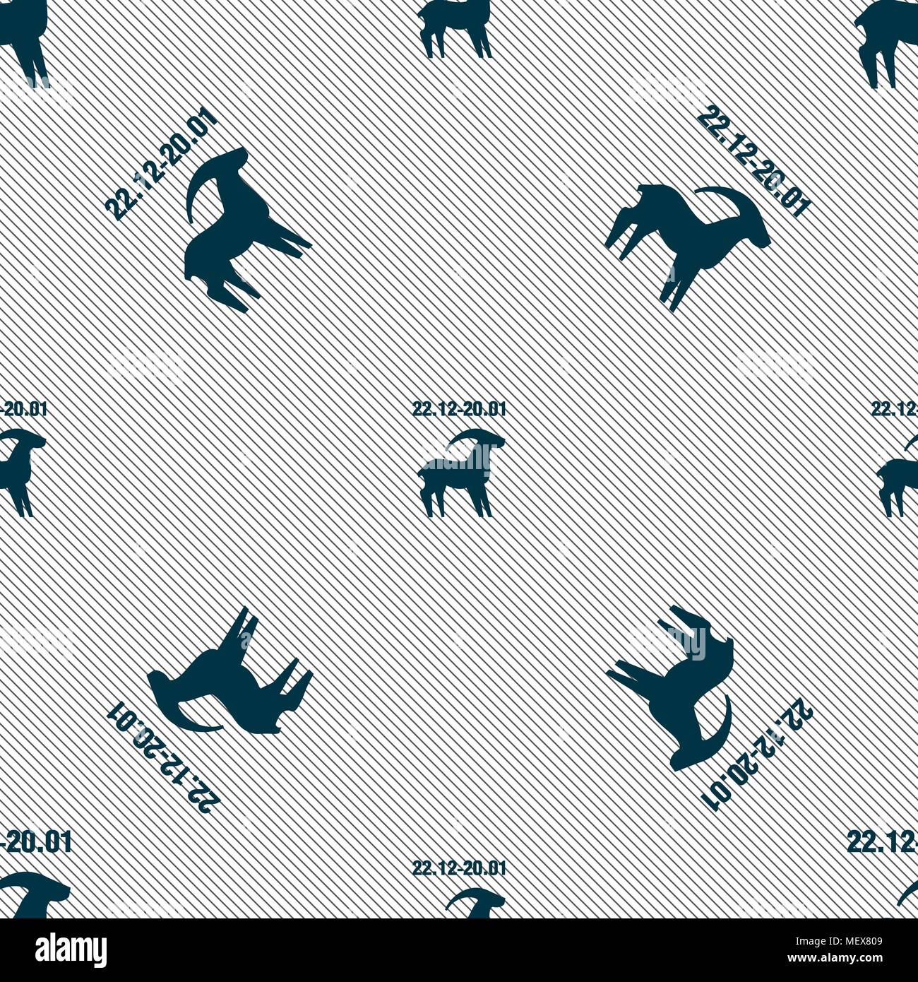 Capricorn sign. Seamless pattern with geometric texture. Vector ...