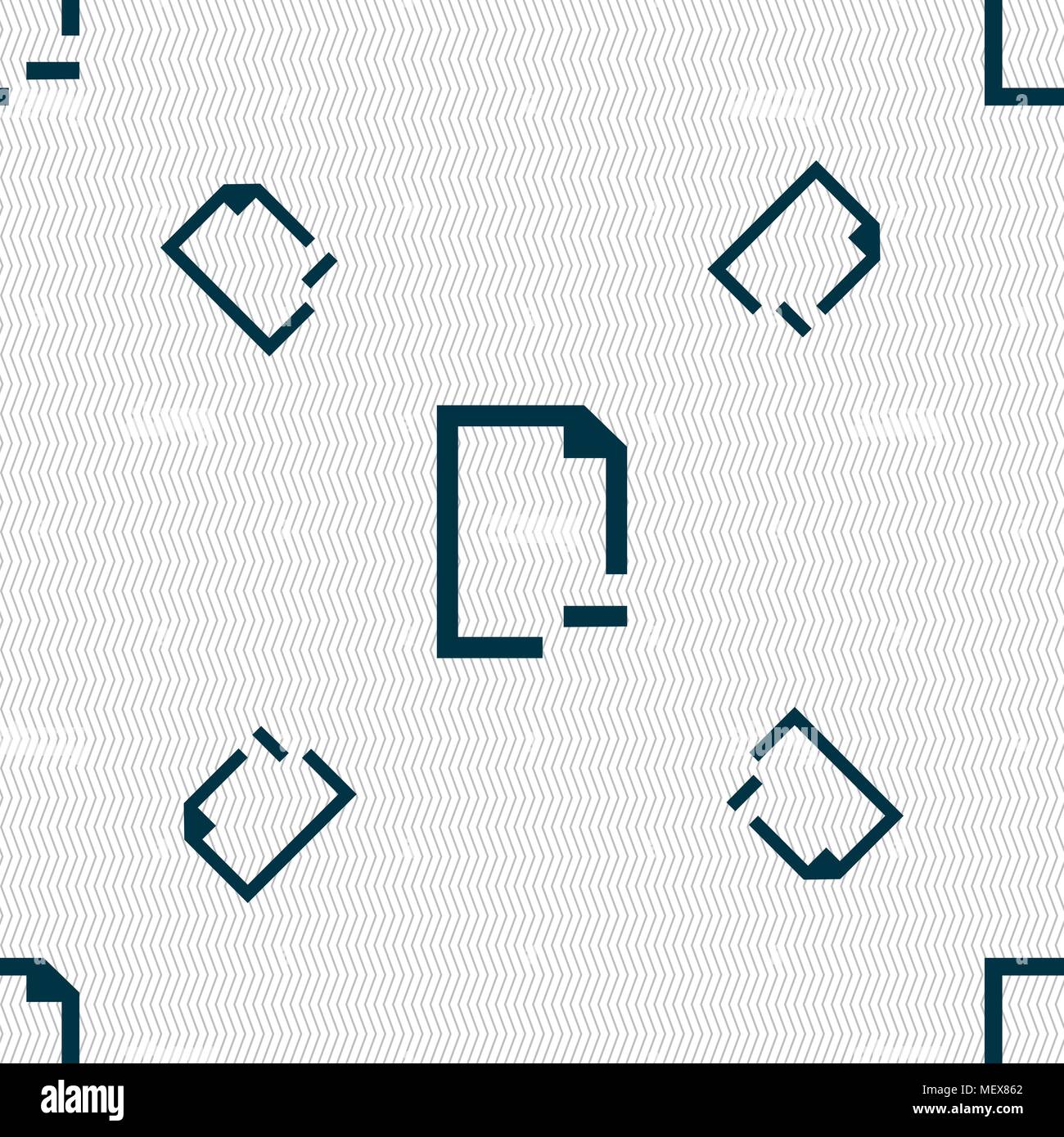 Remove Folder icon sign. Seamless pattern with geometric texture. Vector illustration Stock Vector