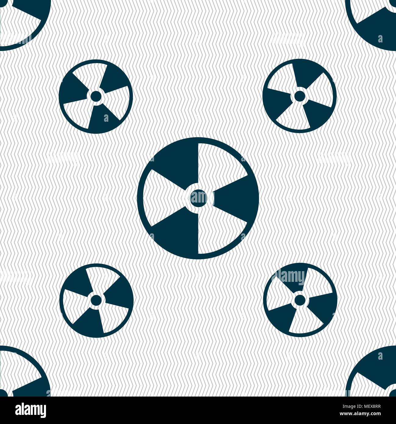 radioactive icon sign. Seamless pattern with geometric texture. Vector illustration Stock Vector