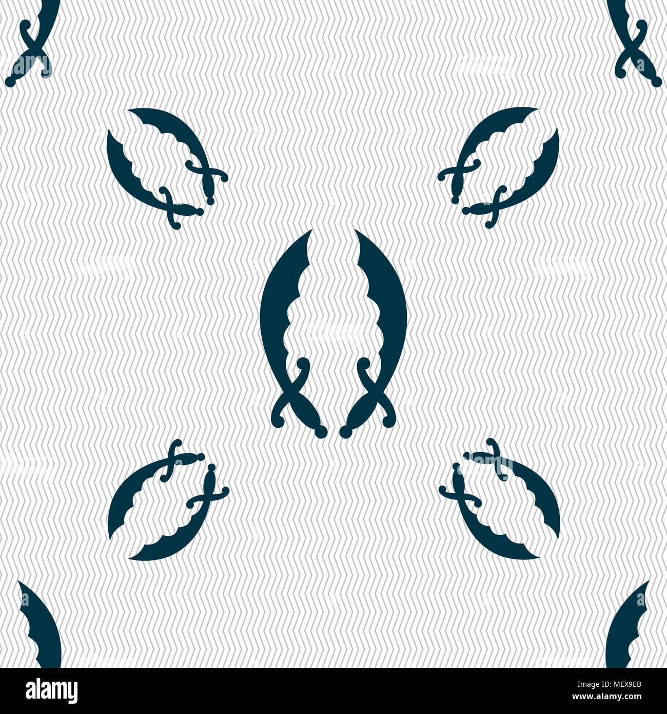 Saber sign. Seamless pattern with geometric texture. Vector illustration Stock Vector