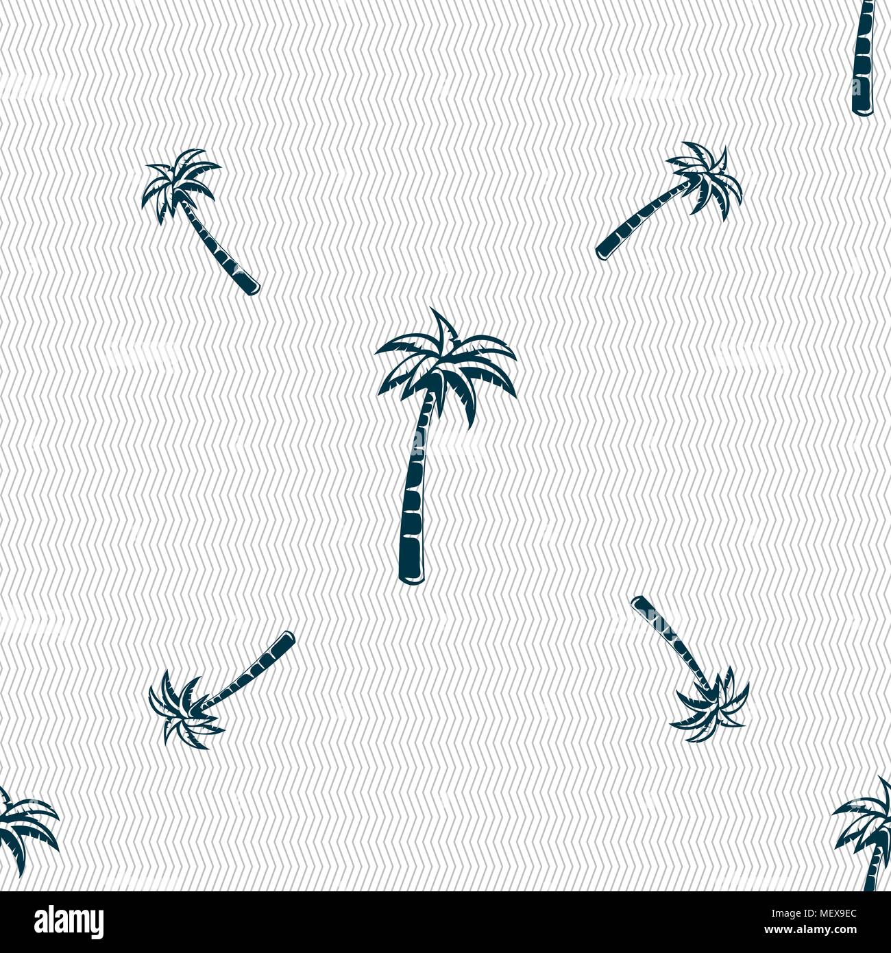 Palm sign. Seamless pattern with geometric texture. Vector illustration Stock Vector