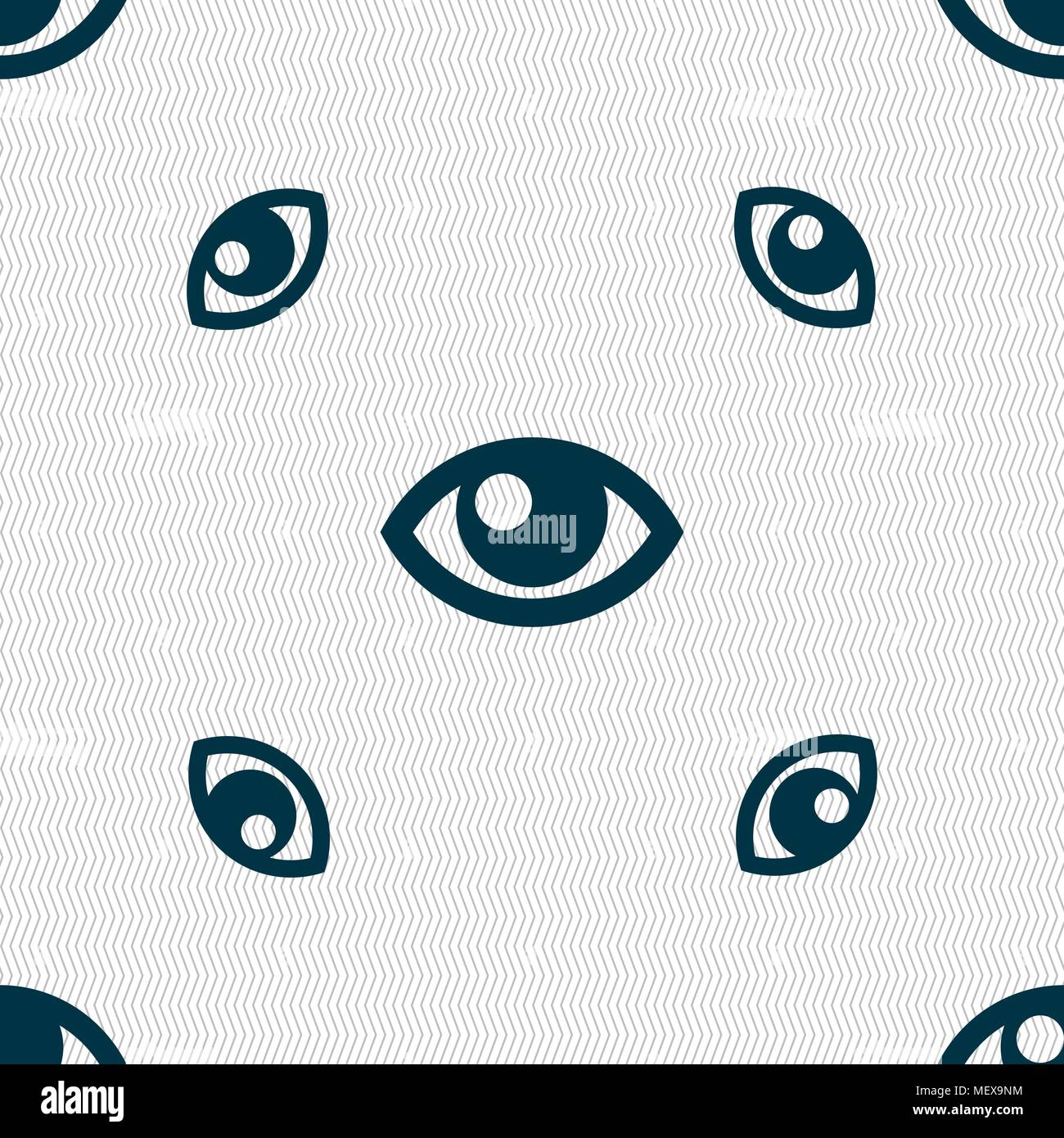 Eye sign. Seamless pattern with geometric texture. Vector illustration Stock Vector