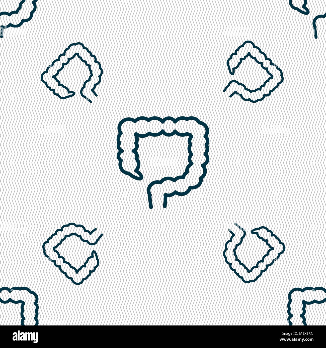 Instestine Pattern large intestine sign. Seamless pattern with geometric texture. Vector ...