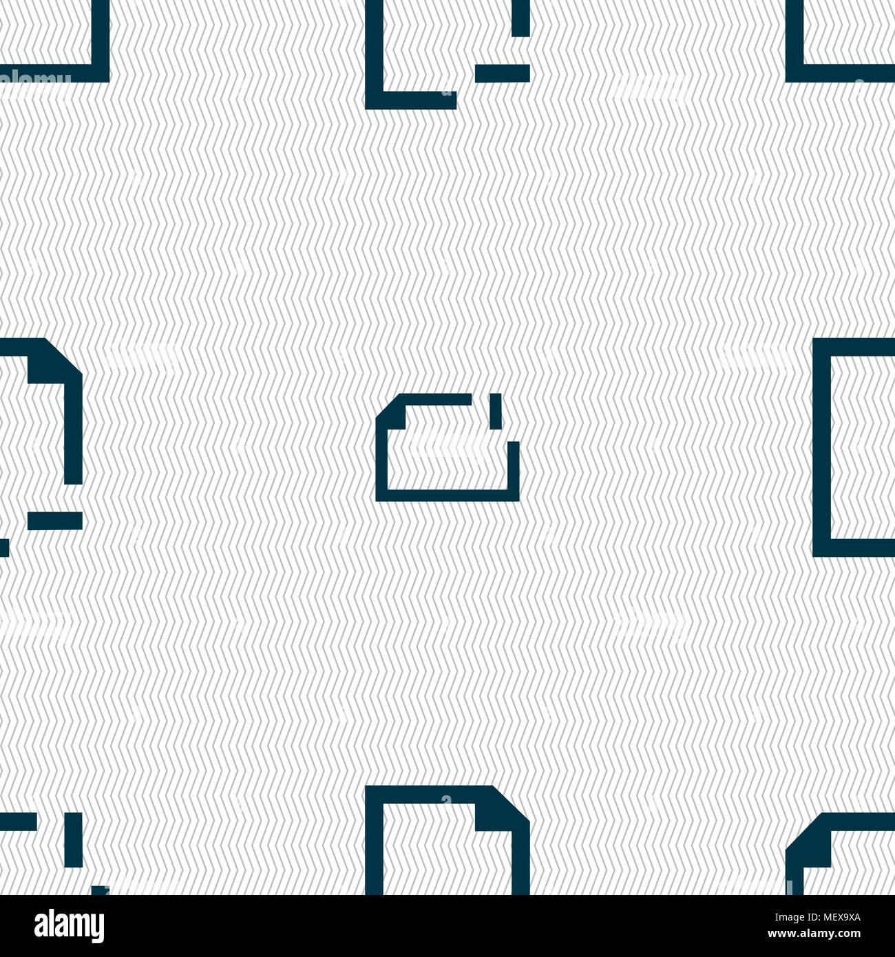 Remove Folder icon sign. Seamless pattern with geometric texture. Vector illustration Stock Vector