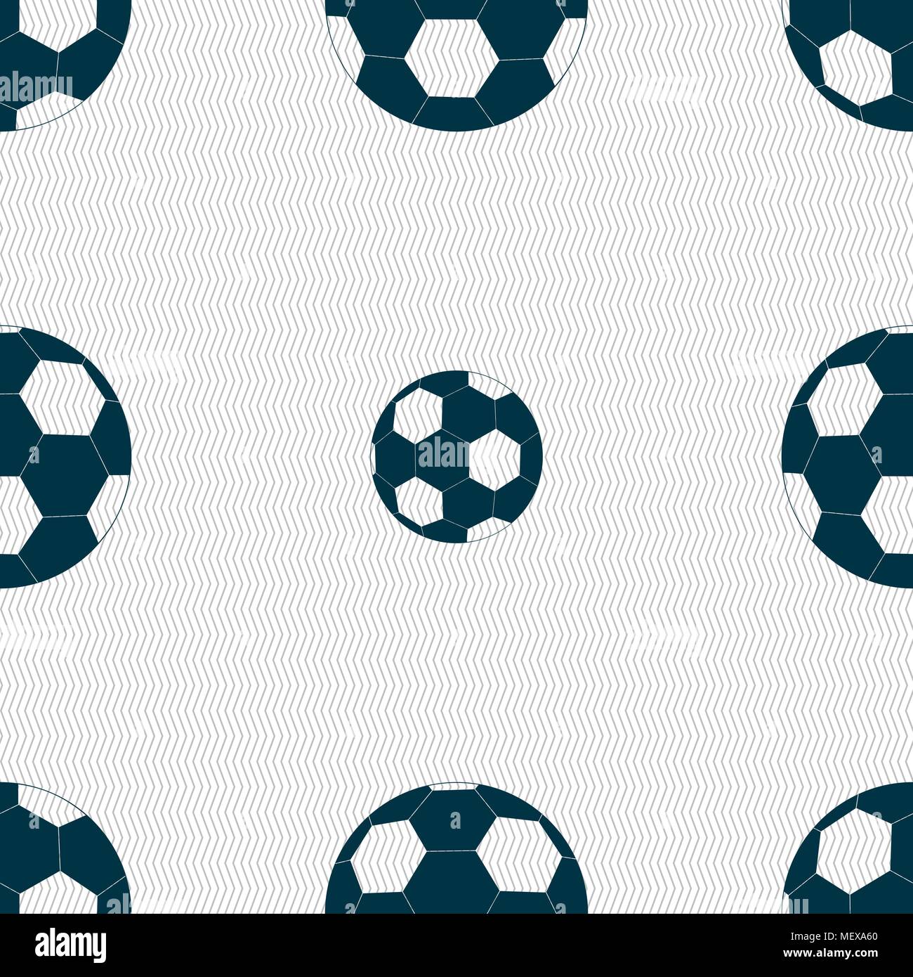Football icon sign. Seamless pattern with geometric texture. Vector ...