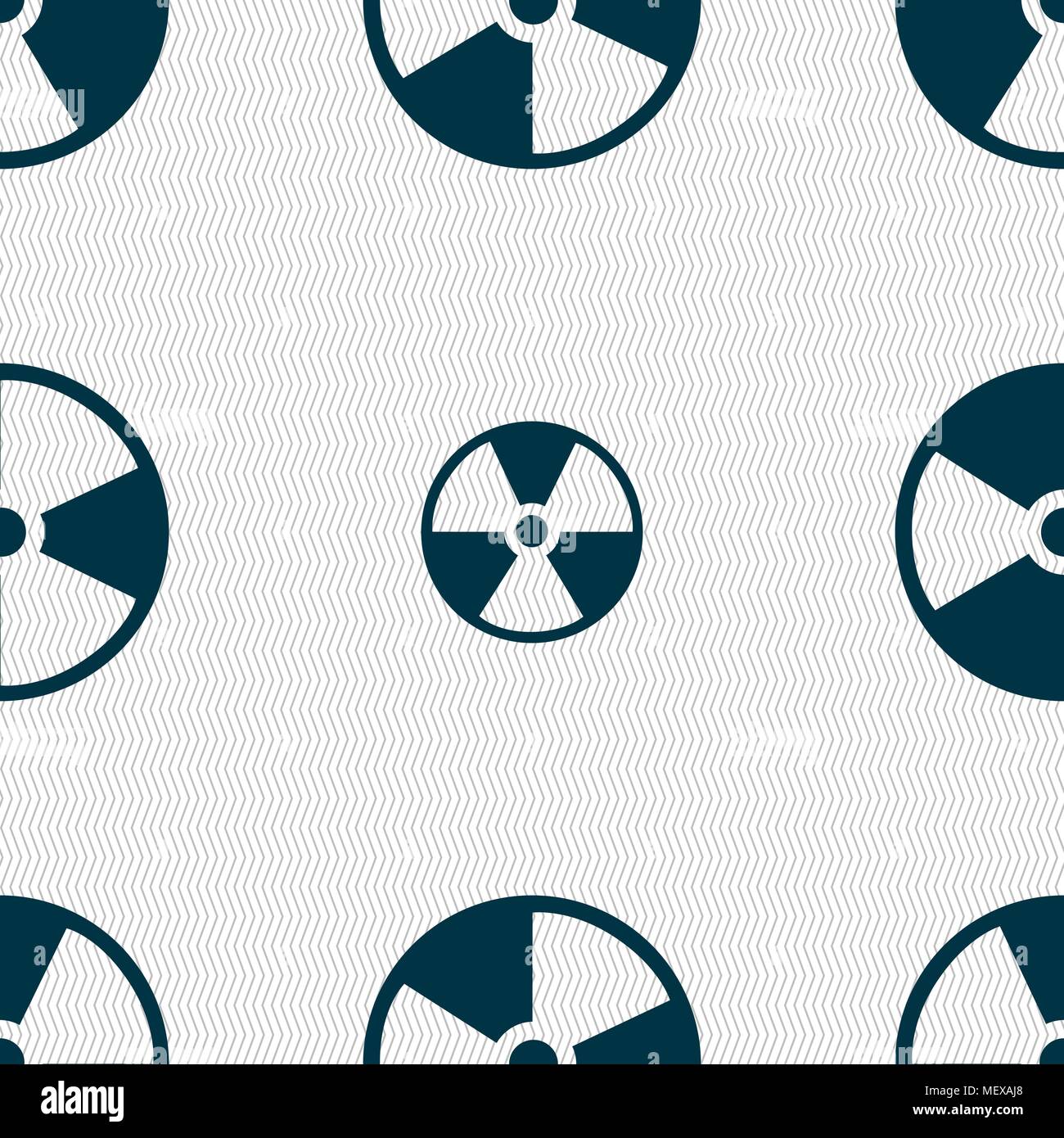 radioactive icon sign. Seamless pattern with geometric texture. Vector illustration Stock Vector