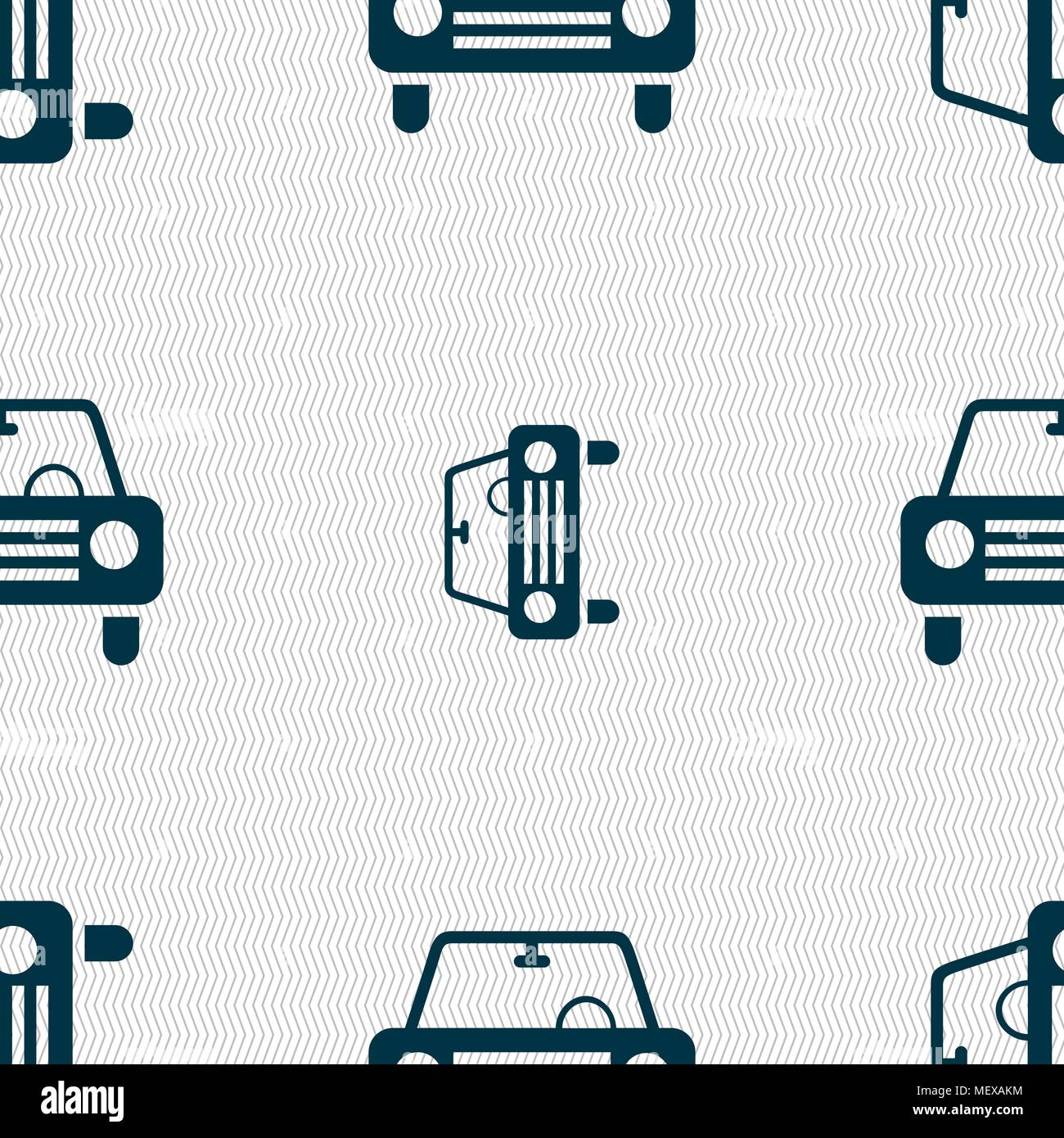 car icon sign. Seamless pattern with geometric texture. Vector ...