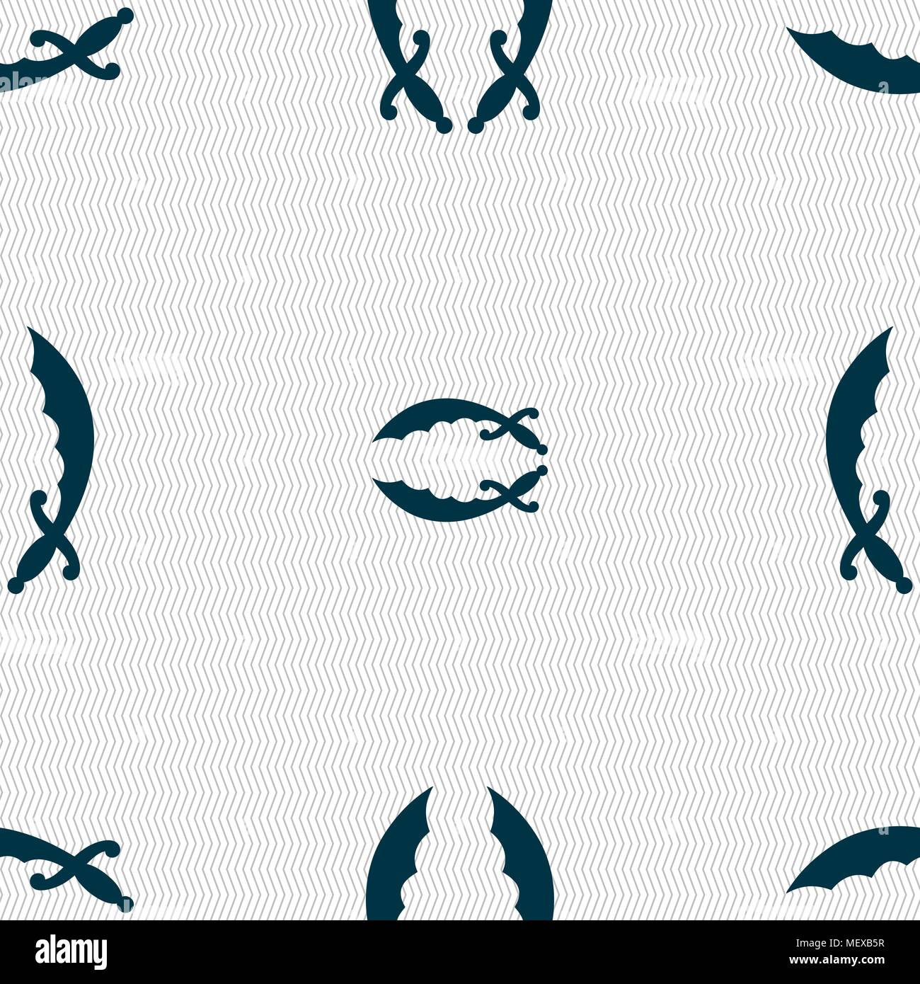 Saber sign. Seamless pattern with geometric texture. Vector illustration Stock Vector
