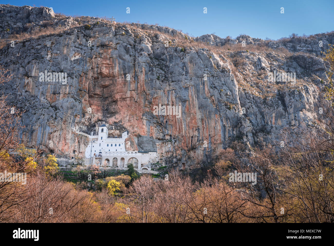 Stunningly located famous landmark Ostrog Orthodox monastery in ...