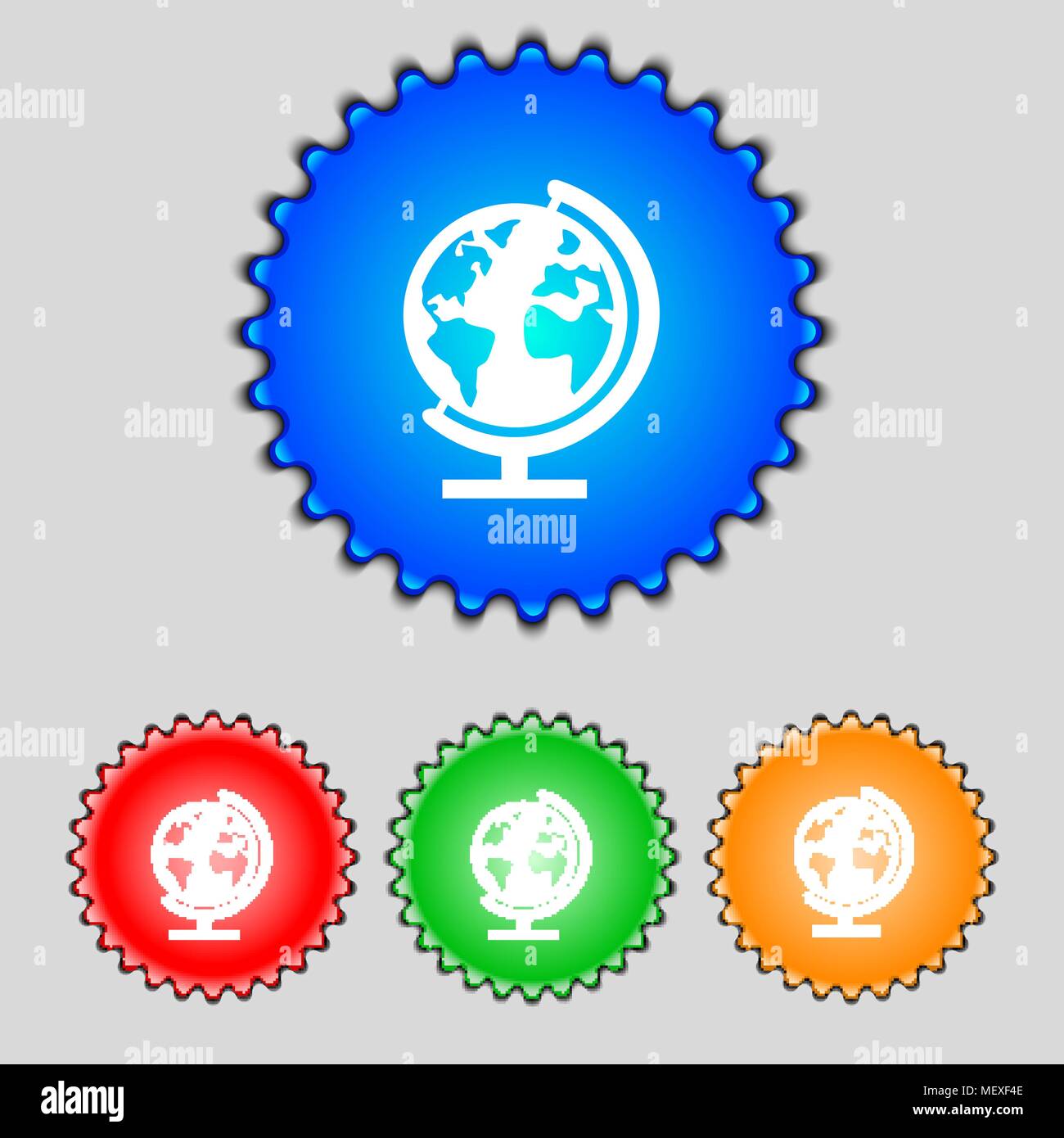 Globe sign icon World map geography symbol. Globe on stand for studying ...