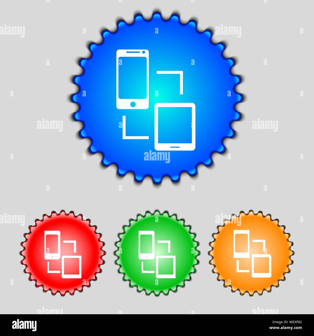 Synchronization sign icon. communicators sync symbol. Data exchange ...