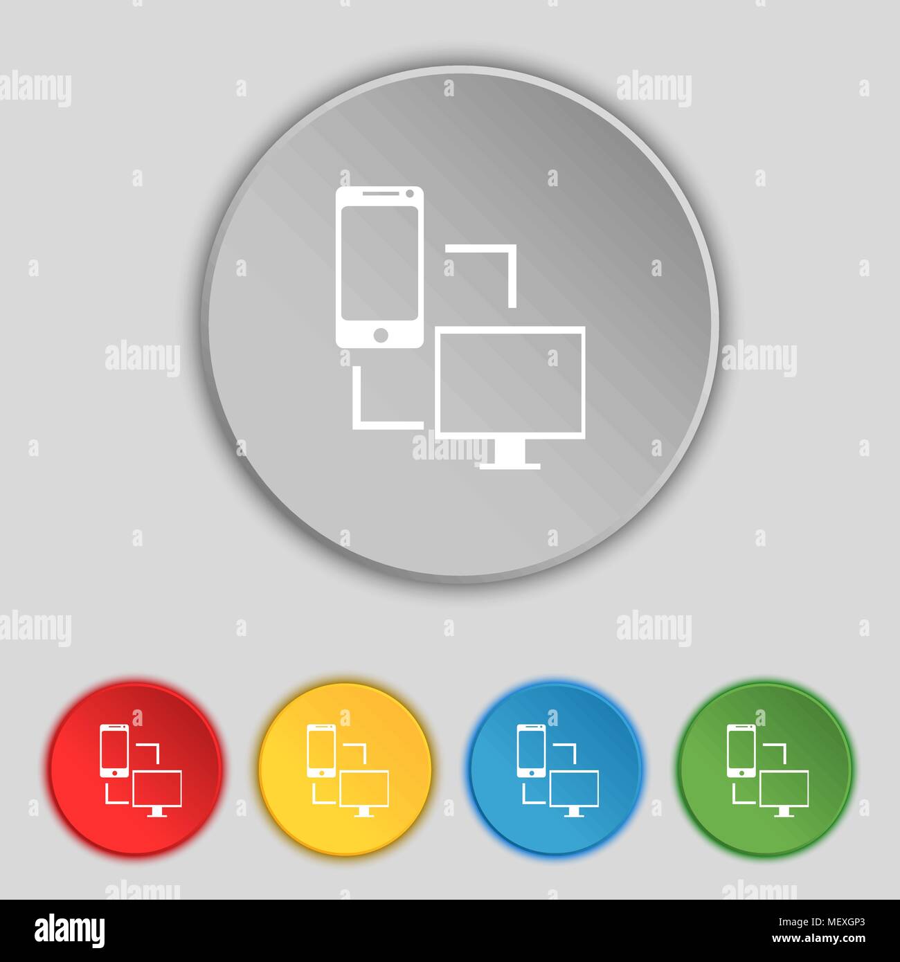 Synchronization sign icon. communicators sync symbol. Data exchange ...