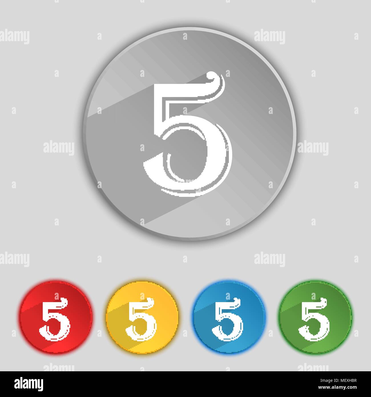Five Coloured Stock Vector Images Alamy