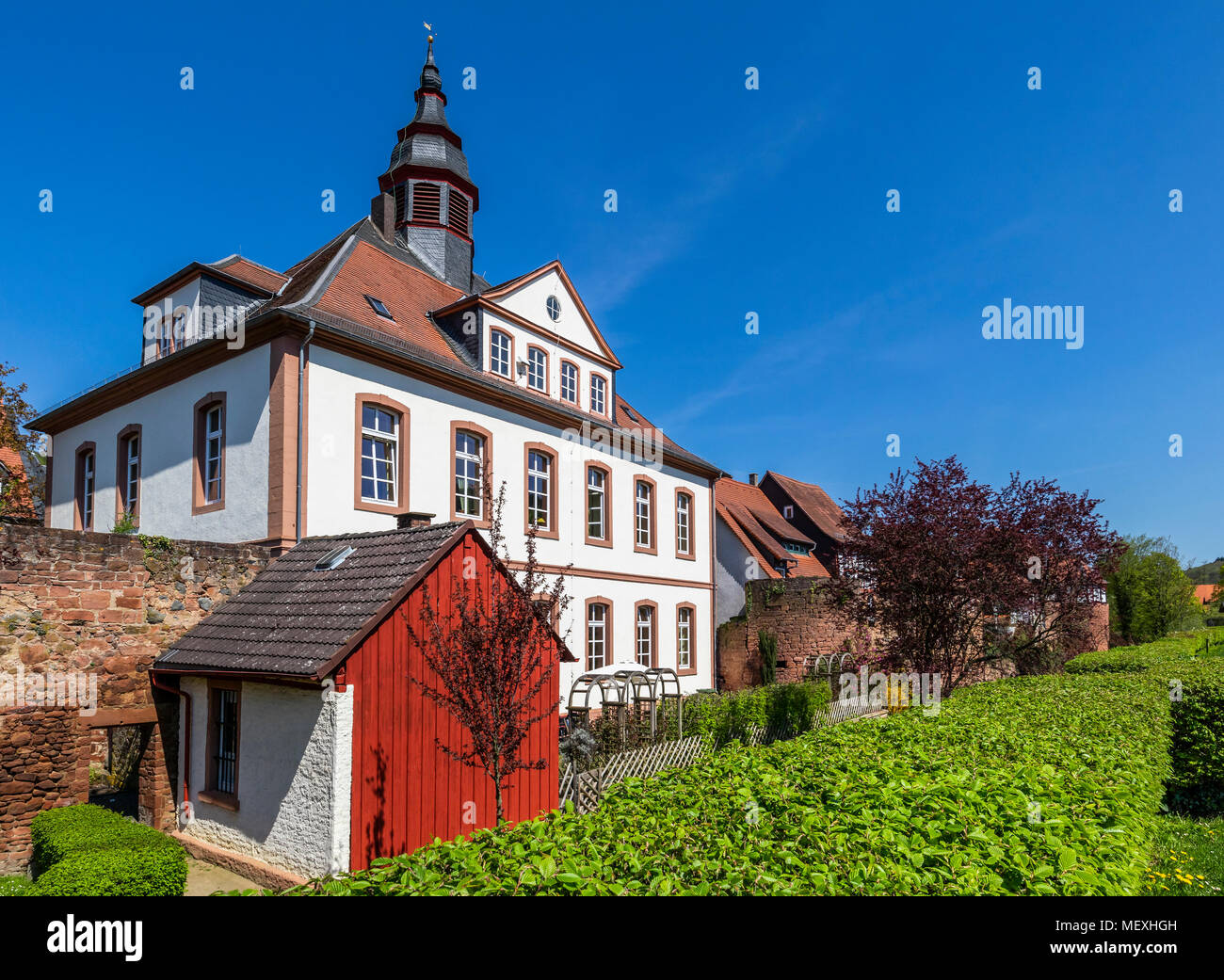 former Lutheran church in historic town centre of Büdingen, Hesse, Germany, Europe Stock Photo