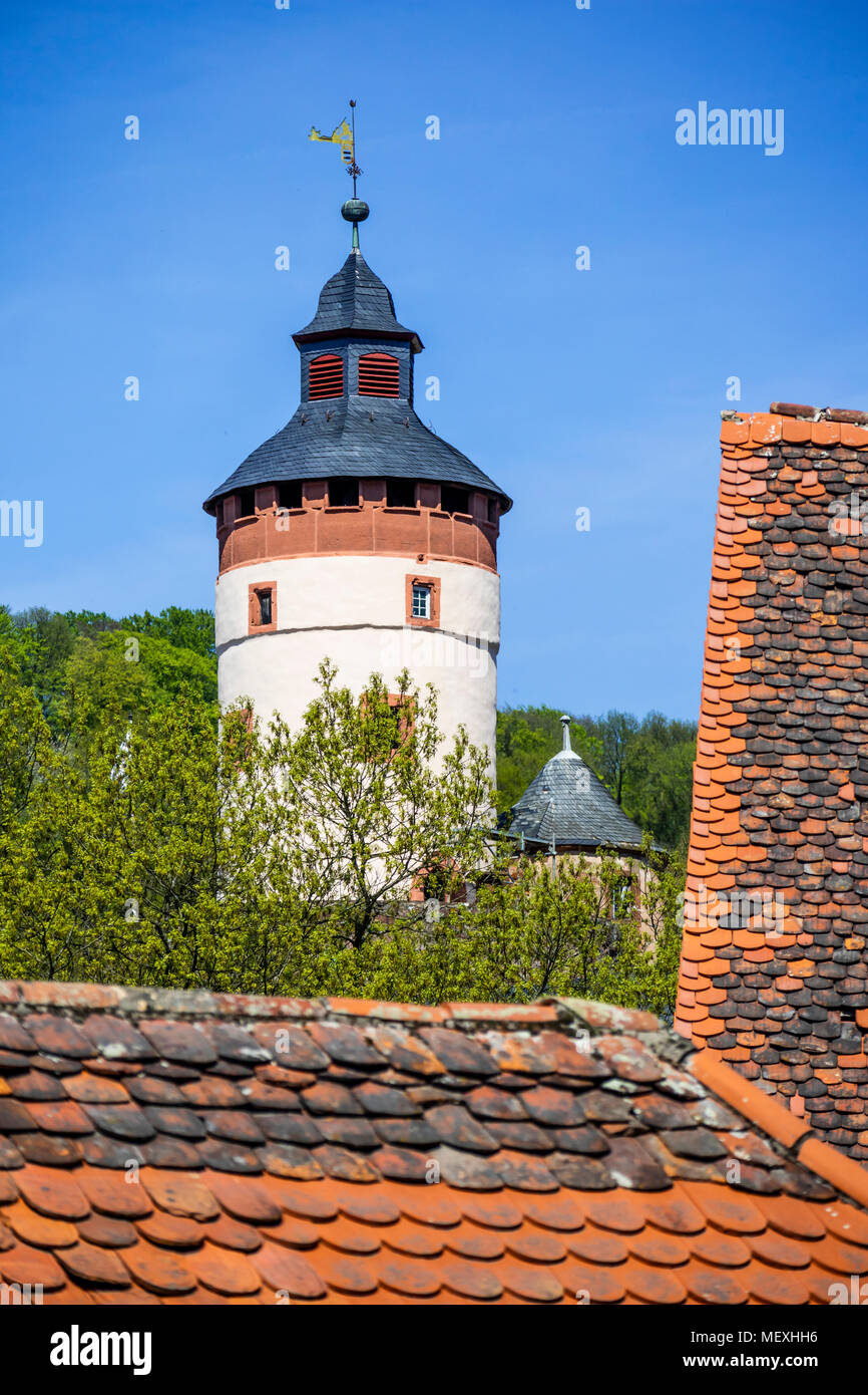 bergfried of Büdingen Castle, Büdingen, Hesse, Germany, Europe Stock Photo