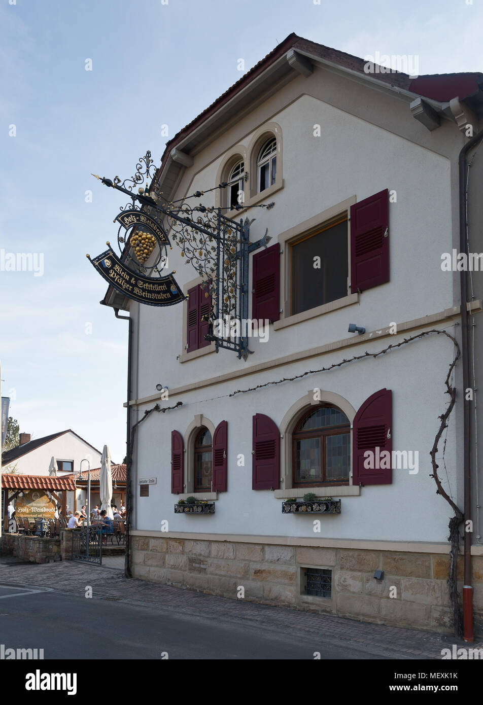 Vinery, restaurant and hotel Holz-Weisbrodt in Weisenheim am Berg, Rheinland-Pfalz, Germany, Europe Stock Photo