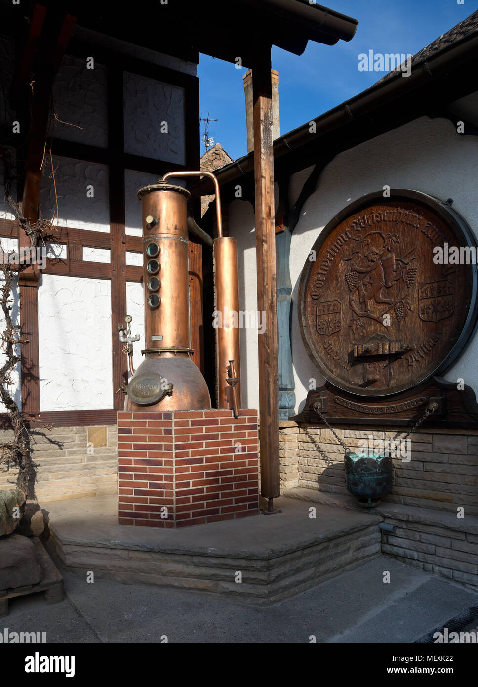 Distillery Sauer-Dockner in Weisenheim am Berg, Rheinland-Pfalz, Germany, Europe Stock Photo
