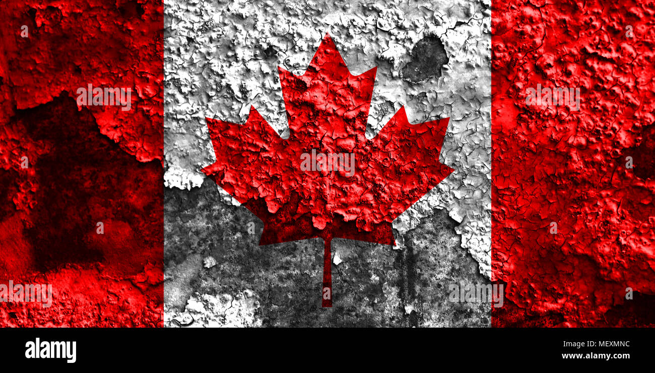Canada flag grunge effect hi-res stock photography and images - Alamy