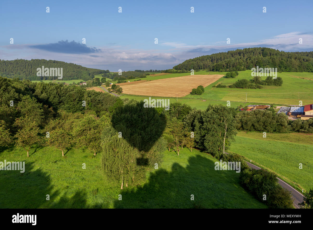 Air view of rural land in Germany Stock Photo Alamy
