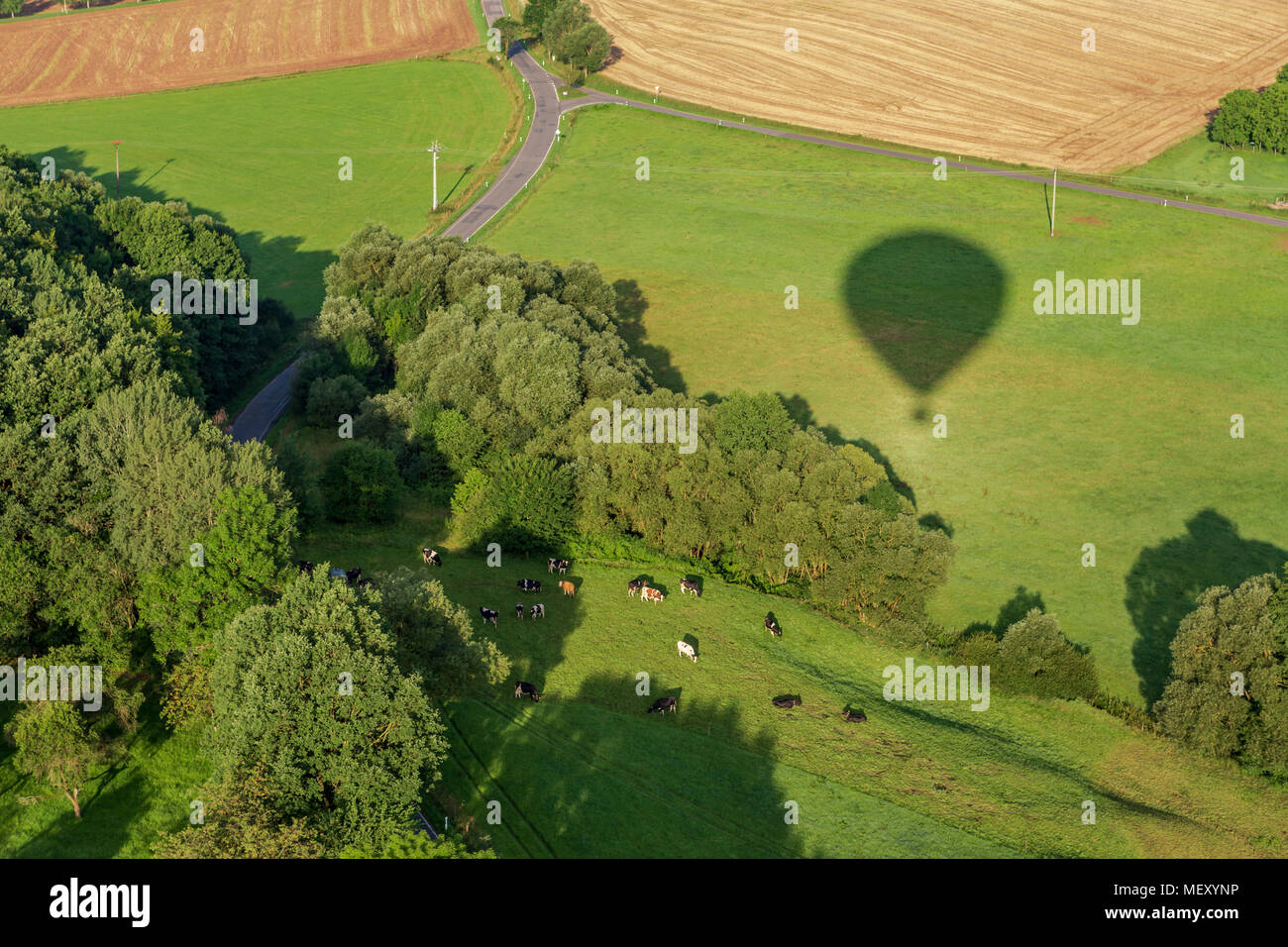 Air view of rural land in Germany Stock Photo Alamy