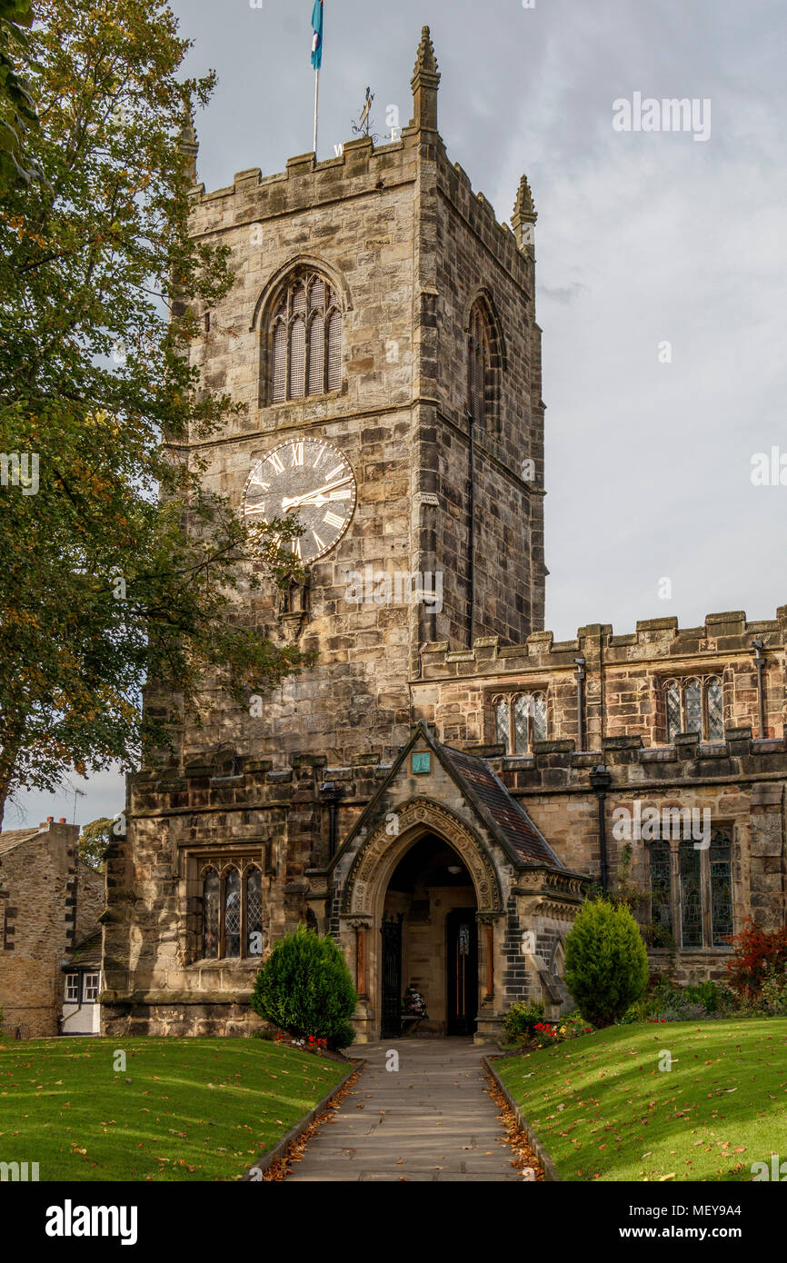 The 14thC medieval, Grade 1, Anglican, Holy Trinity Church at Skipton, North Yorkshire, UK. Stock Photo