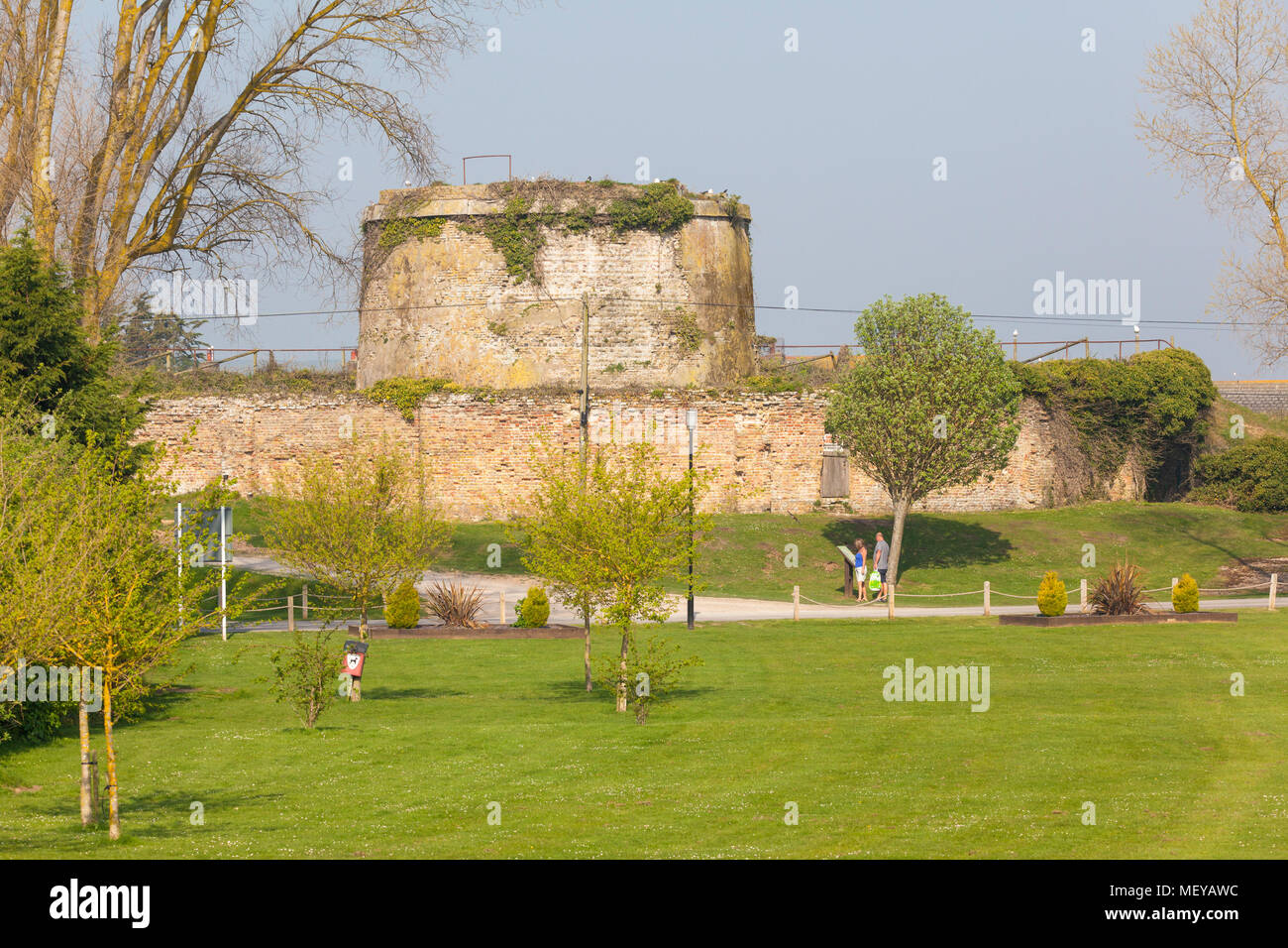 Martello tower 28, Rye Harbour, east sussex, uk Stock Photo