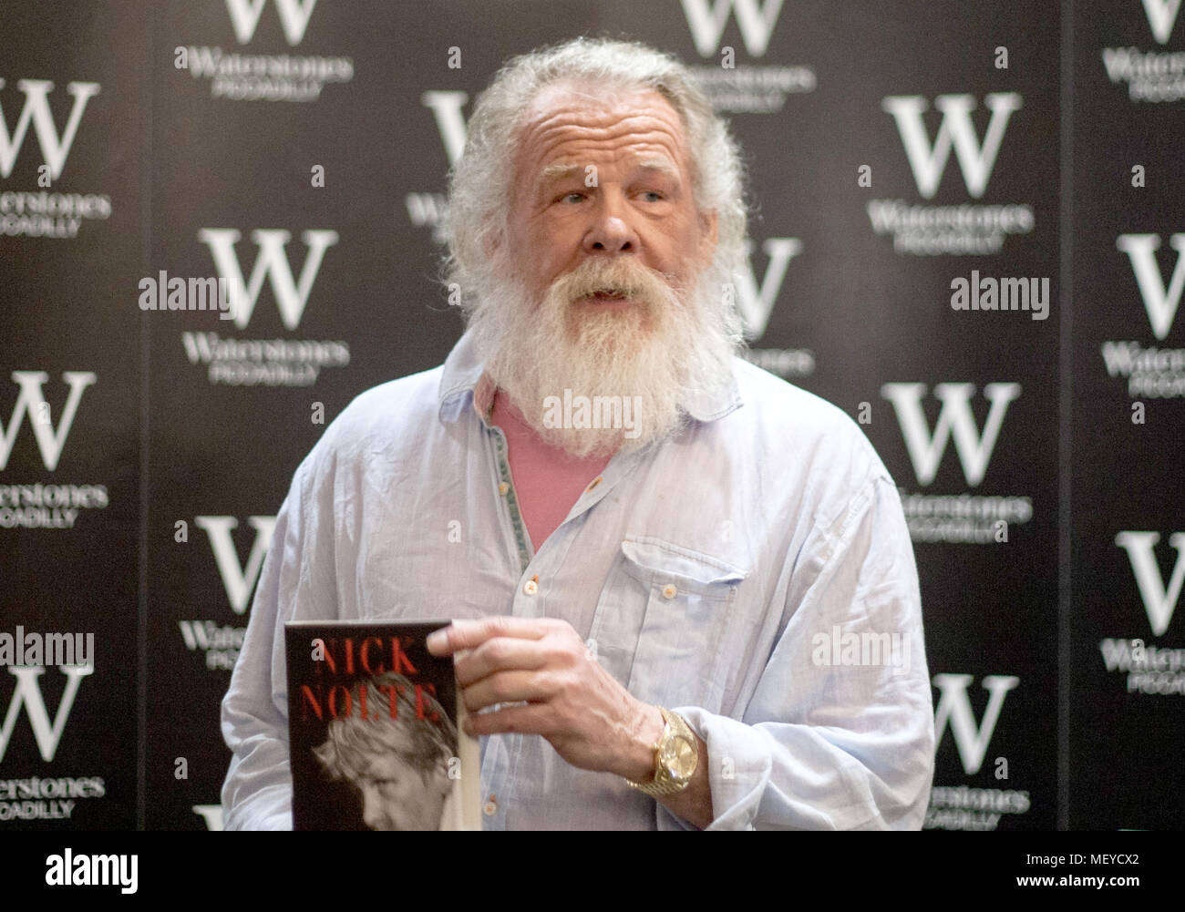 Academy Award-nominated actor Nick Nolte before his signing session of