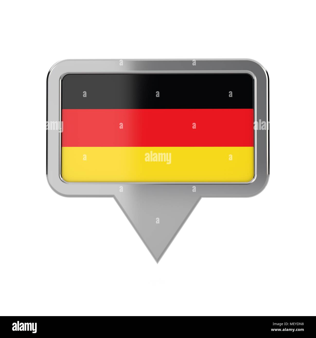 Germany flag location marker icon. 3D Rendering Stock Photo - Alamy