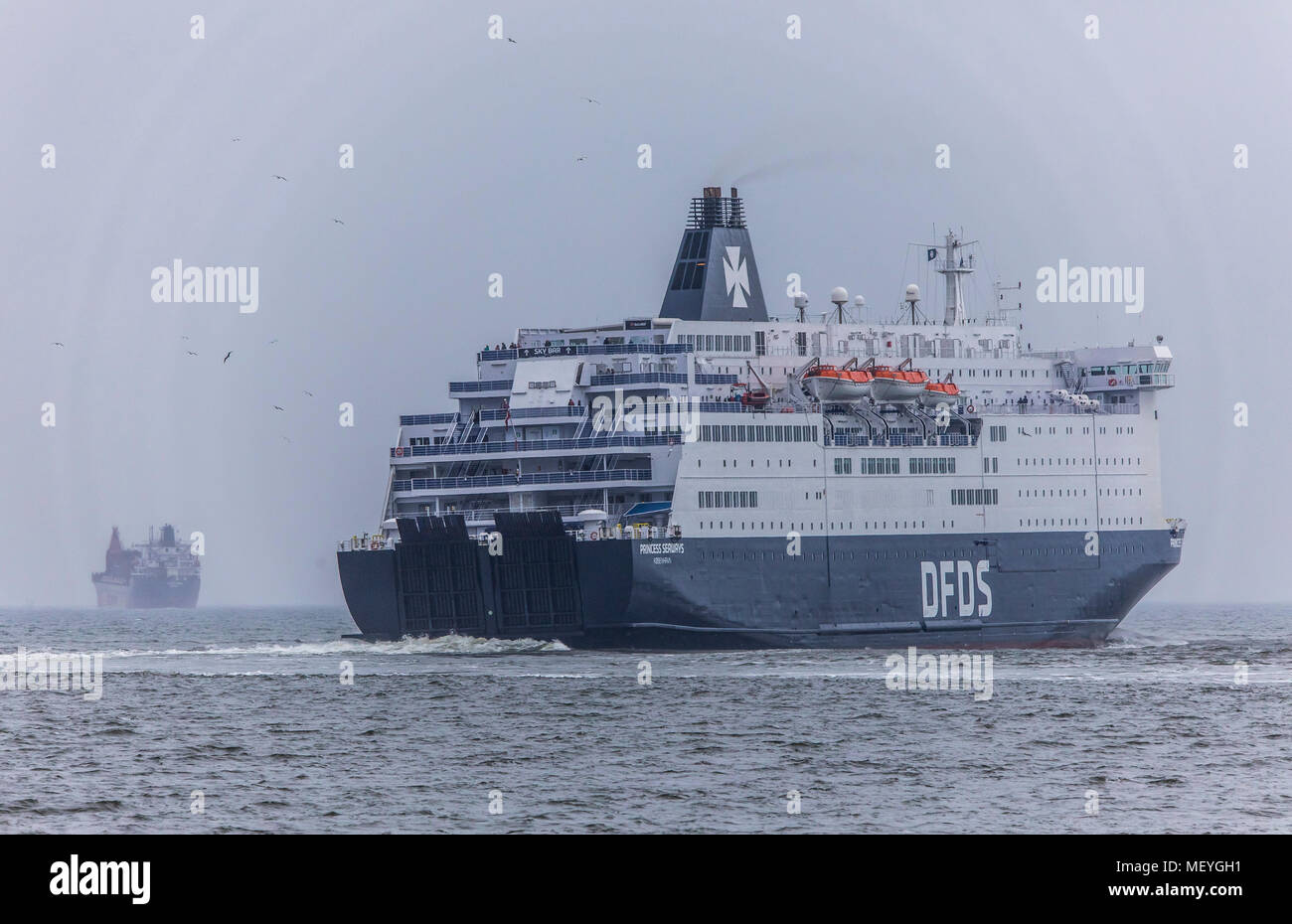 Ferry Princess Seaways, the Danish shipping company DFDS, runs out of the  port of Ijmuiden, in North Holland, Netherlands, Route Ijmuiden to  Newcastle Stock Photo - Alamy