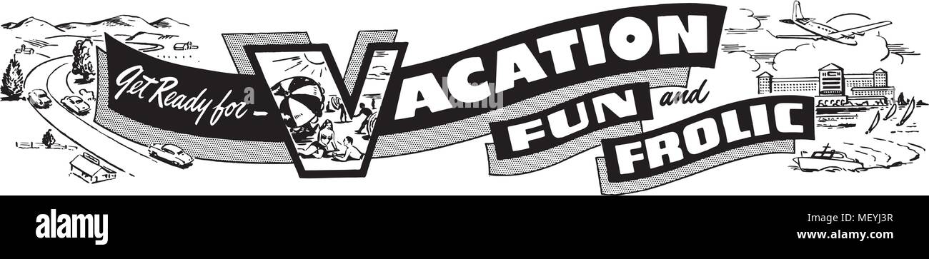 Get Ready For Vacation Fun Retro Clipart Banner Stock Vector Image Art Alamy Get Ready For Vacation Fun Retro Clipart Banner Stock Vector Image Art Alamy