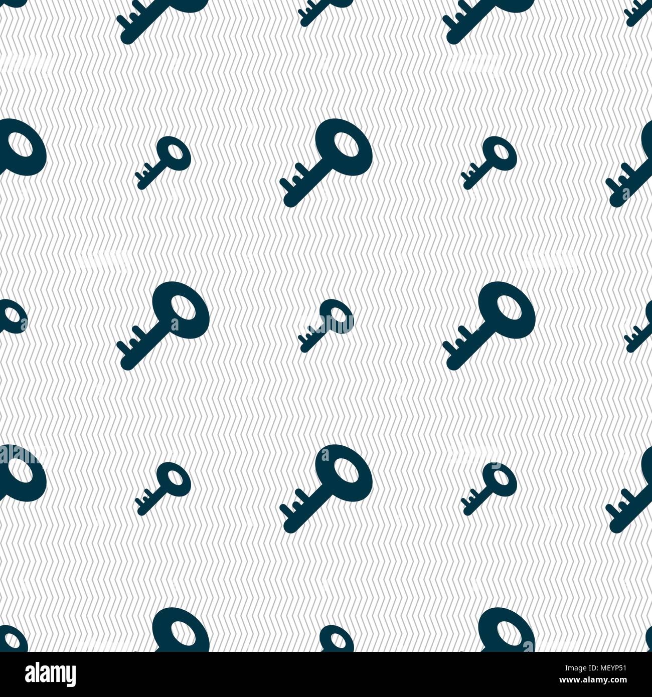 Key icon sign. Seamless pattern with geometric texture. Vector ...