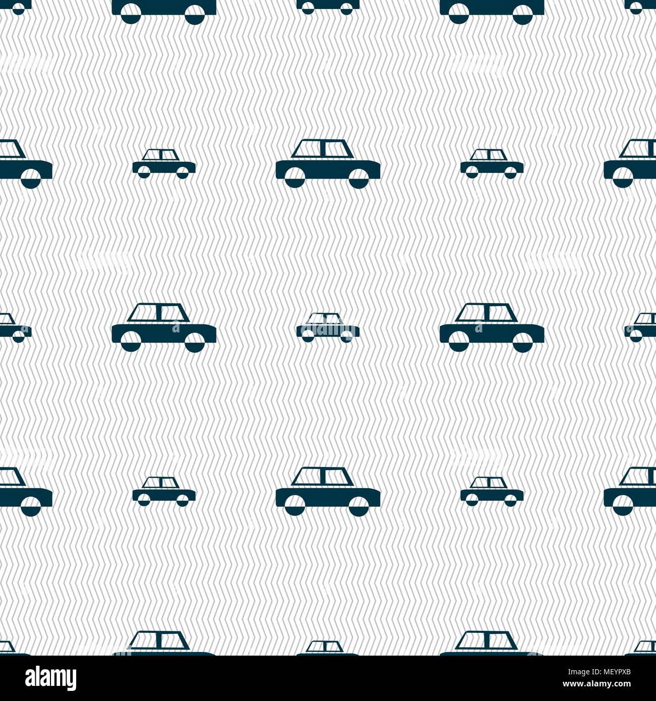 Car icon sign. Seamless pattern with geometric texture. Vector ...