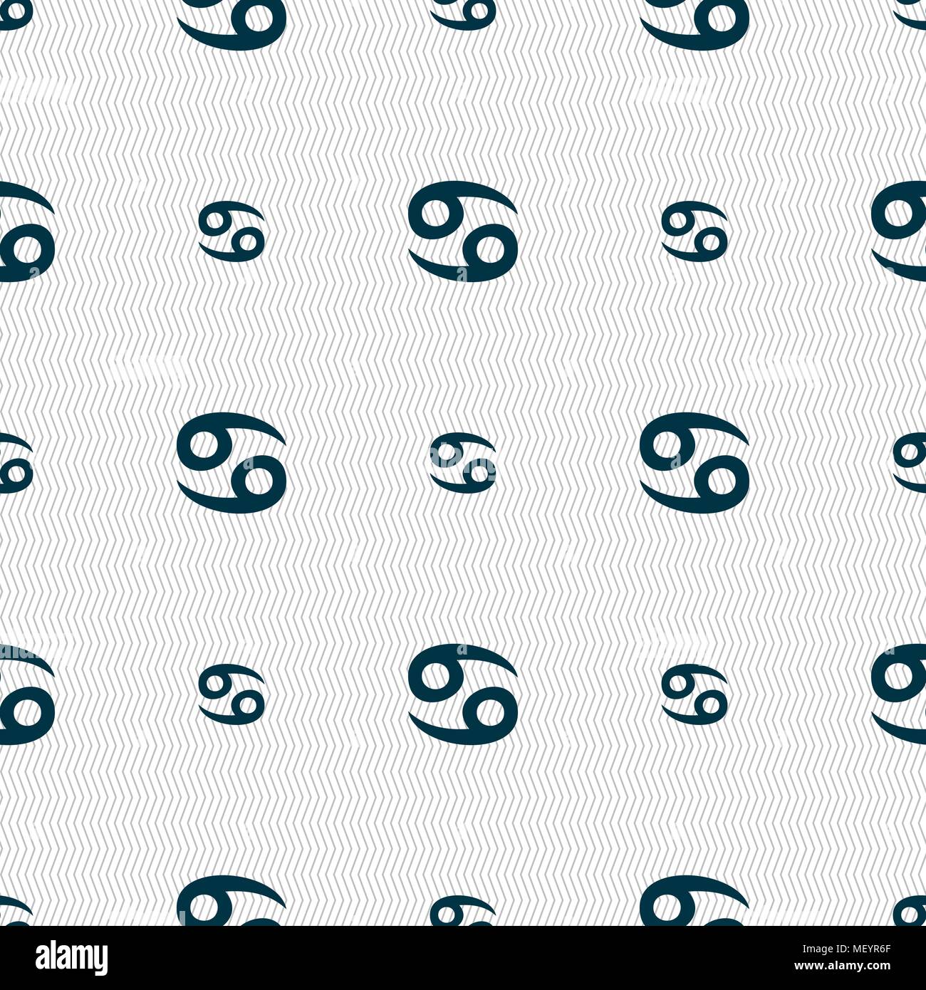 zodiac Cancer sign. Seamless pattern with geometric texture. Vector ...