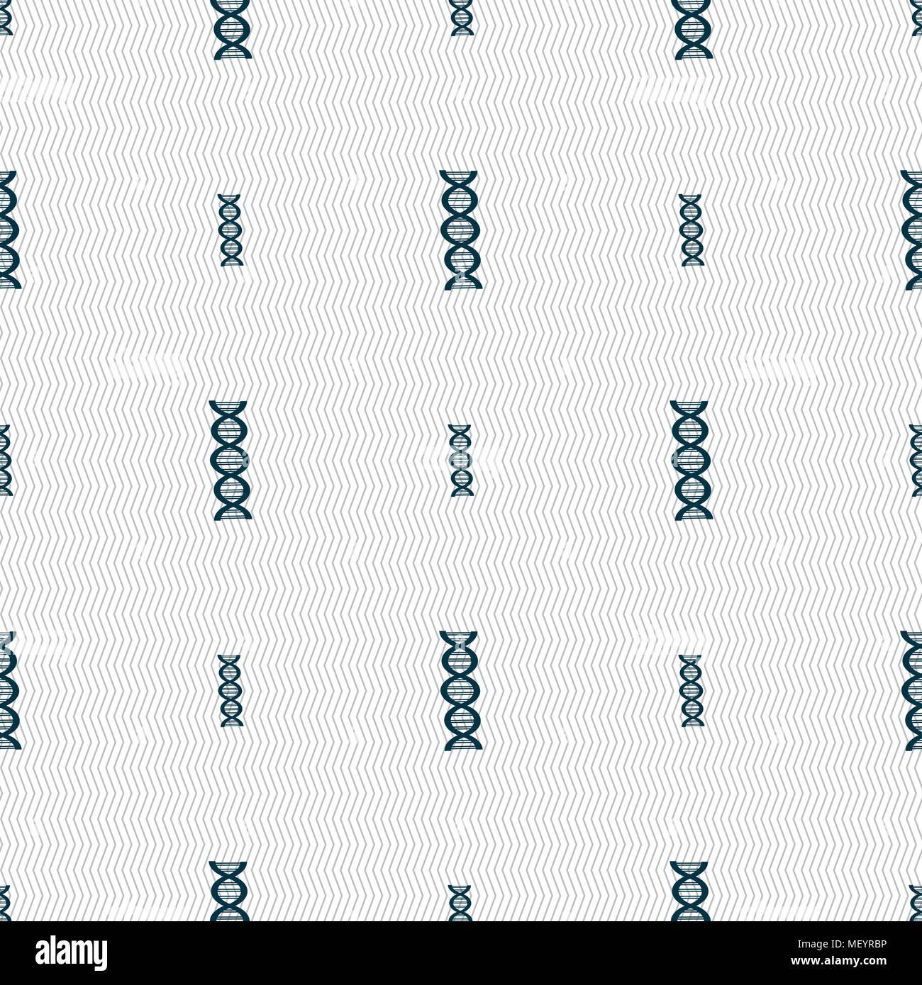 DNA sign. Seamless pattern with geometric texture. Vector illustration Stock Vector