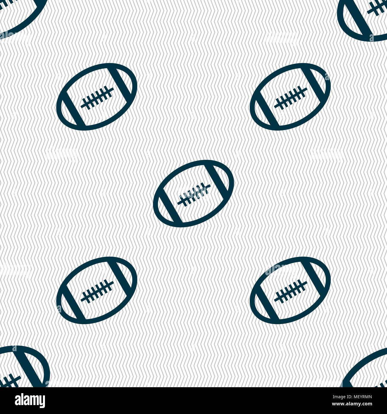 american football icon sign. Seamless pattern with geometric texture ...